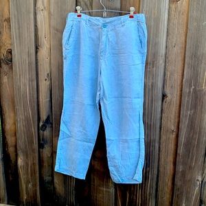 Ankle length linen pants